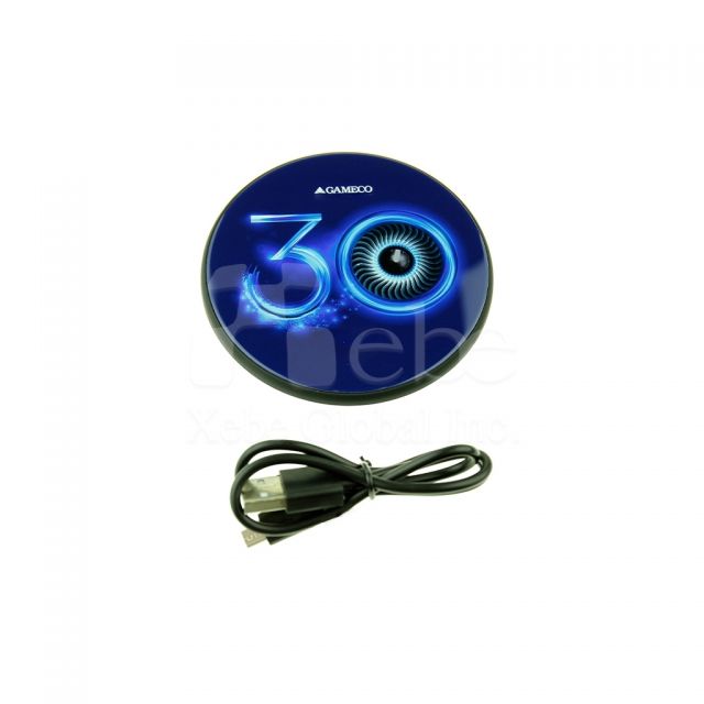 Custom flashing logo wireless charger maker 