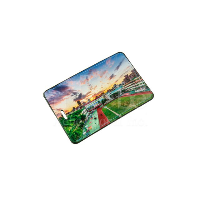 Evening school scenery Custom Card holder