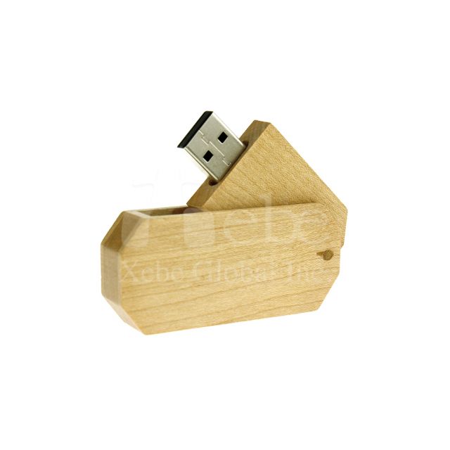 light retractable wooden USB