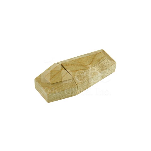 Coffin shape wooden USB