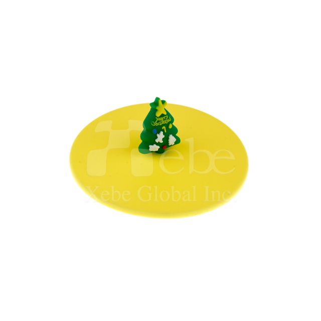 Colorful Christmas Tree Customized Cup Lid