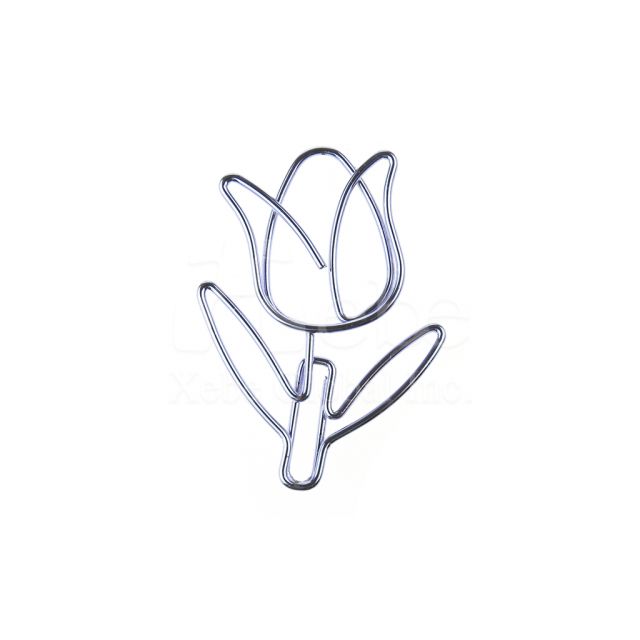 Bright rose shape paper clip