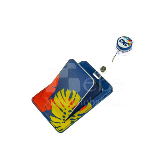 Colorful Flowers Portable Card Holder