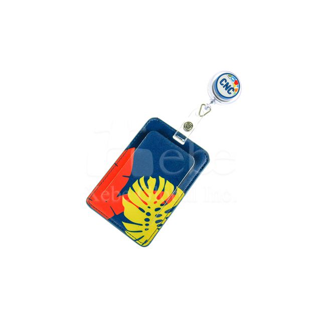 Colorful Flowers Portable Card Holder