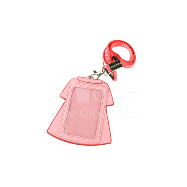 Pink Dress Transparent Identification Card Holder