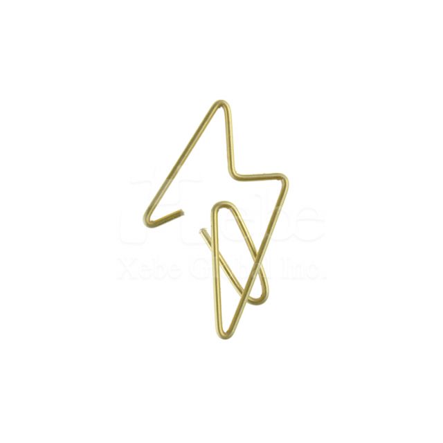 Lightning shaped paperclip