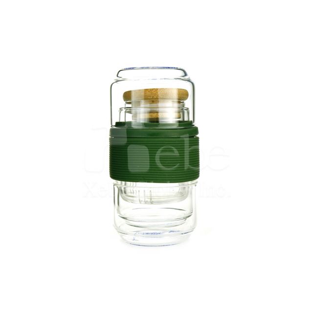 Customized LOGO glass tea cup