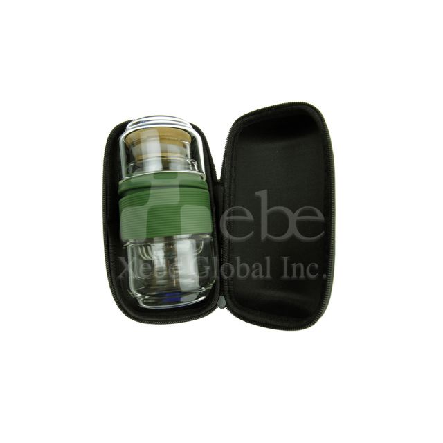 Customized LOGO glass tea cup