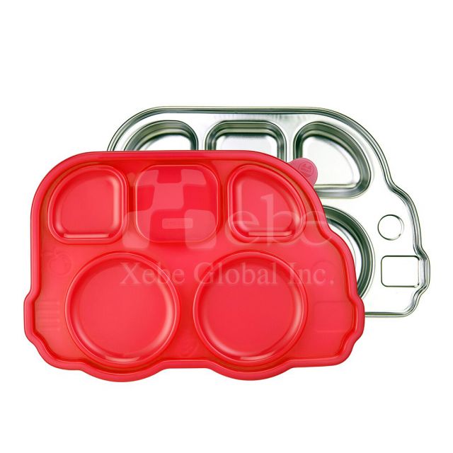 Customized stainless steel car-shaped dinner plate