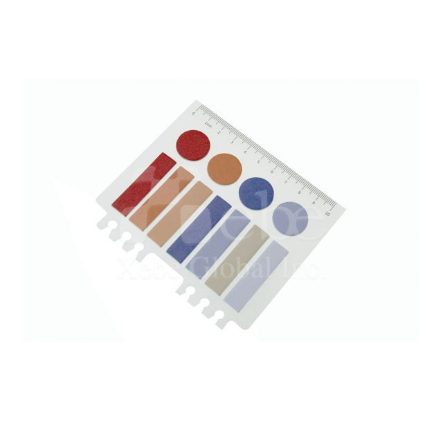6-Ring Loose Leaf Folder Multicolor sticky notes with ruler set