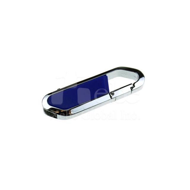 Dark blue hangable metal USB drive