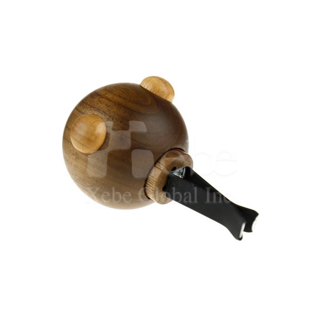 Wooden bear shape car perfume