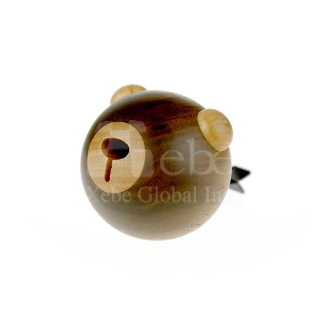 Wooden bear shape car perfume
