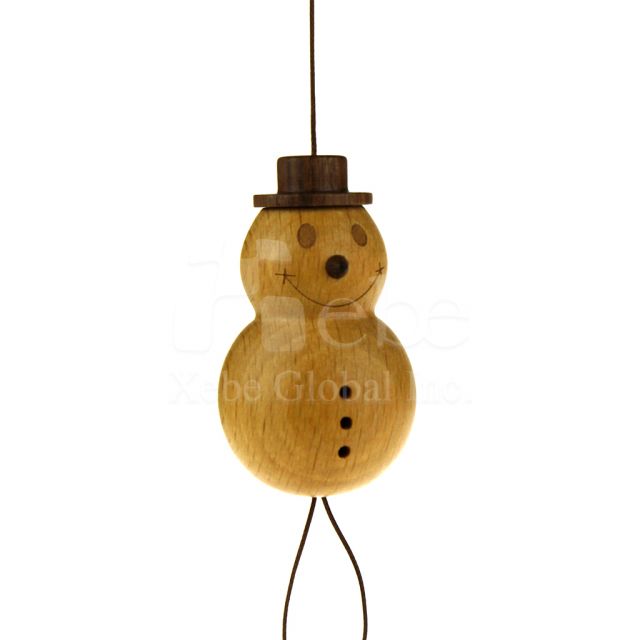 Wooden snow man shape car perfume