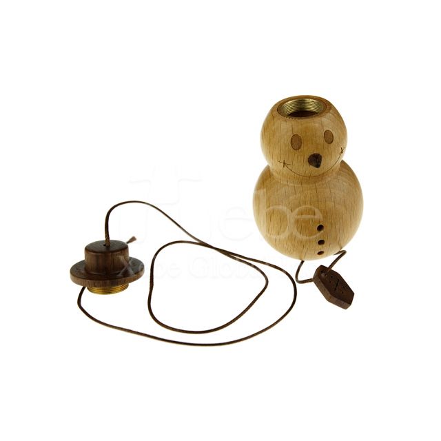 Wooden snow man shape car perfume
