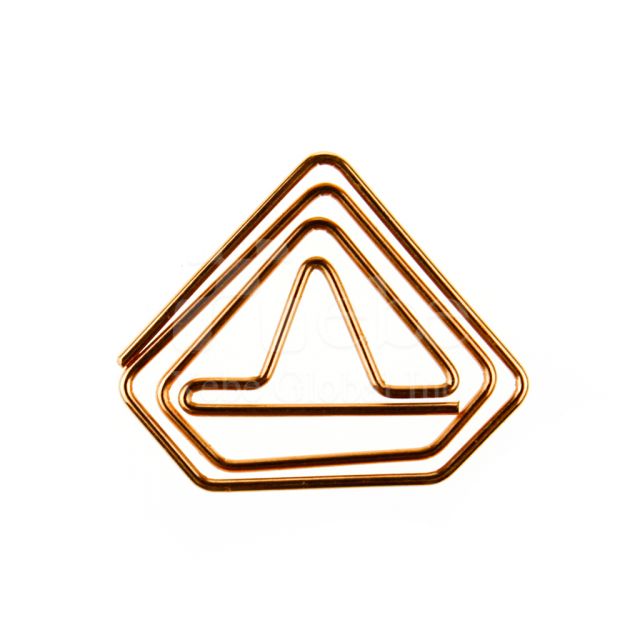 Diamond shaped paperclip