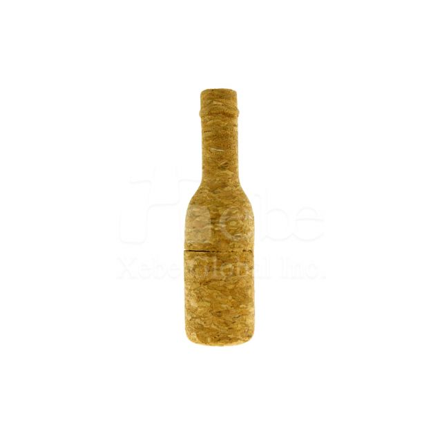 Cork wine bottle shaped USB disk