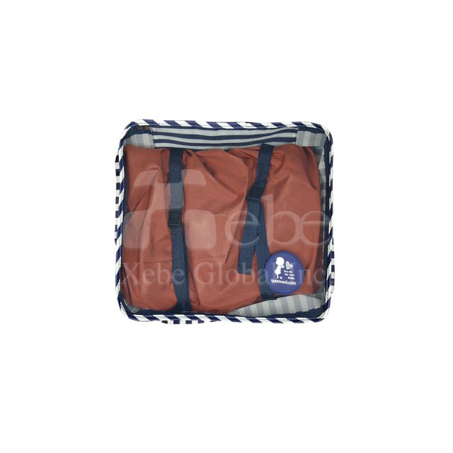 Simple striped travel organizer bag