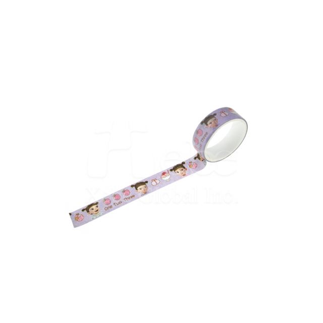 Little girl with expression washi tape