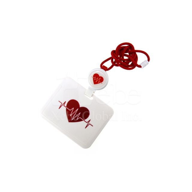 Heartbeat Custom ID Retractable Cardholder
