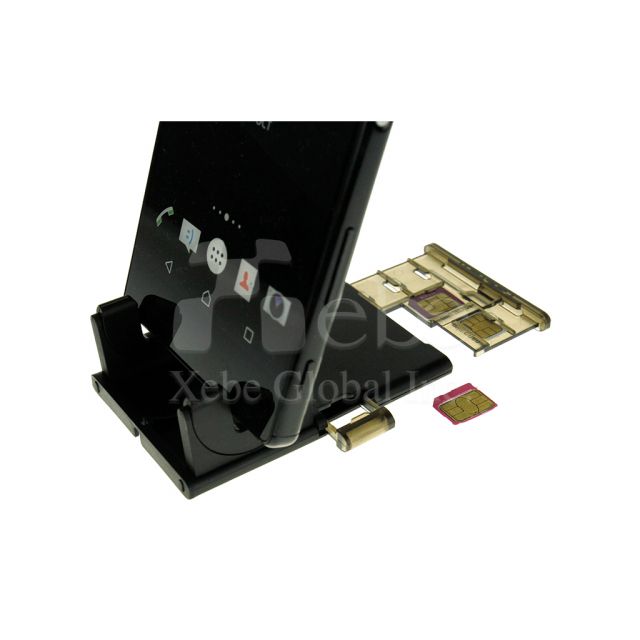 Multi-function SIM card storage phone stand