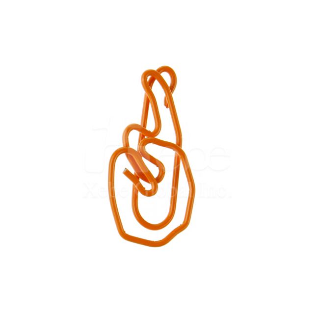 Custom real finger pose paperclip