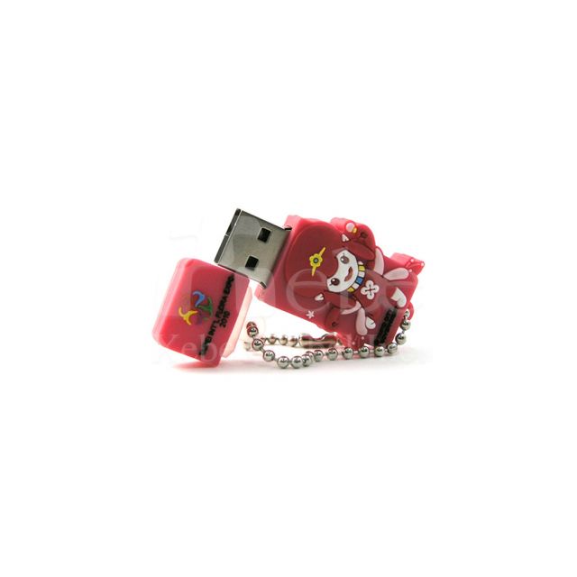 Pink genie mascot USB disk