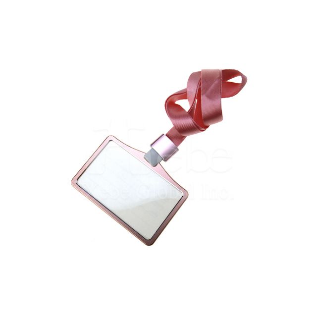 Pink thick lanyard ID holder