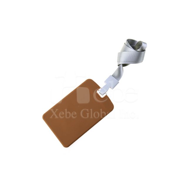 Brown color lanyard card holder