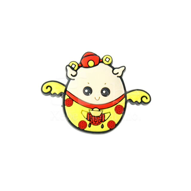 God of wealth with egg shaped fridge magnet