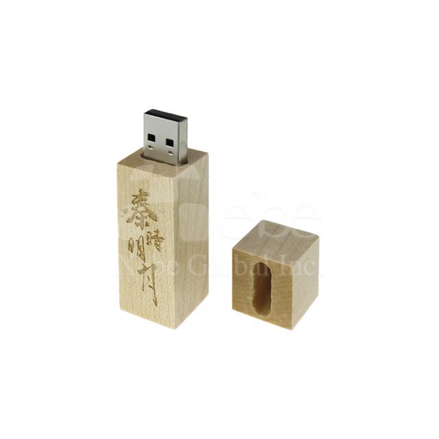 Customized LOGO wooden USB drive 