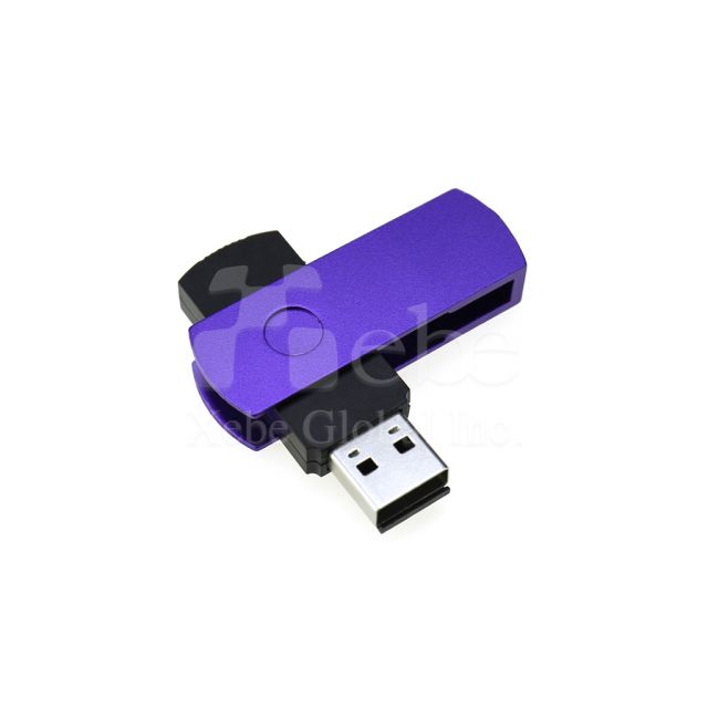 Bright purple spinning USB disk