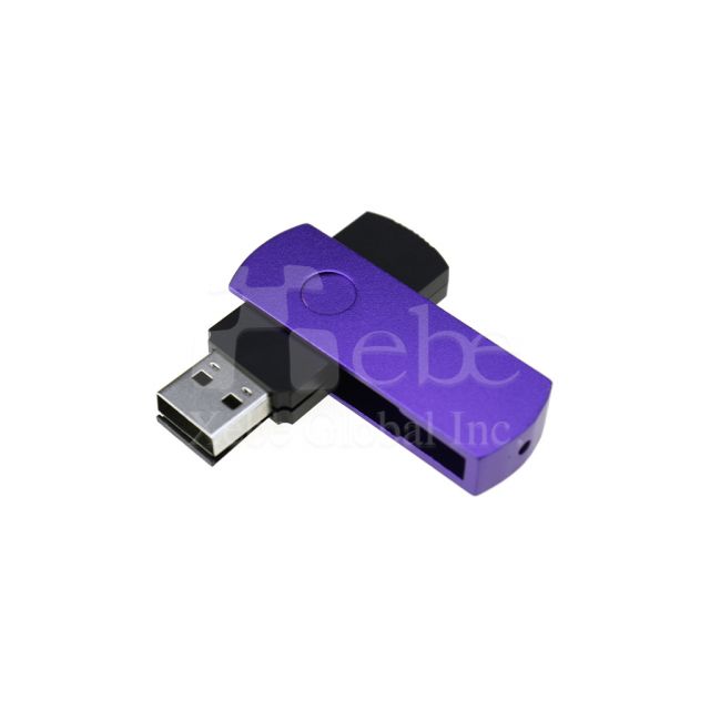 Bright purple spinning USB disk