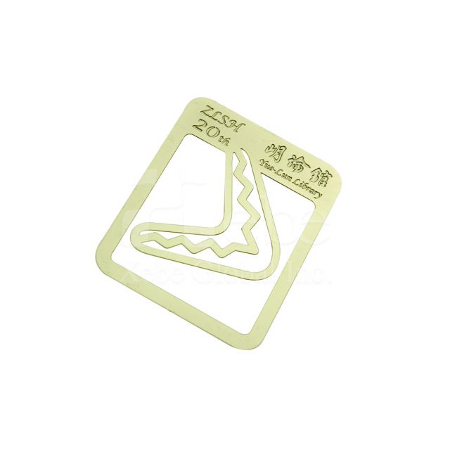 customized boomerang metal paperclip