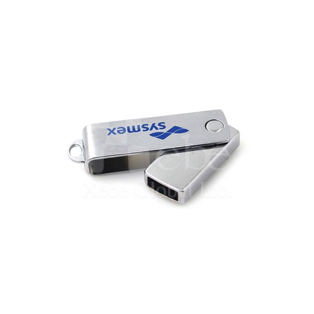 personalized corporate logo rotating classic flash drive