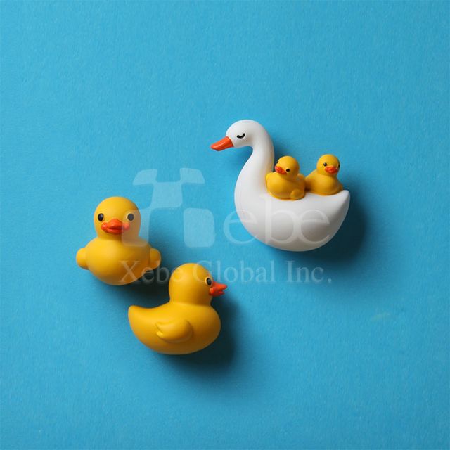mother duck carry little dukes shape fridge magnet