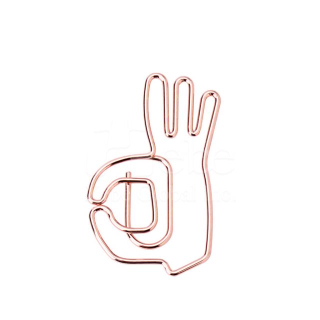 OK gesture shape paper clip	