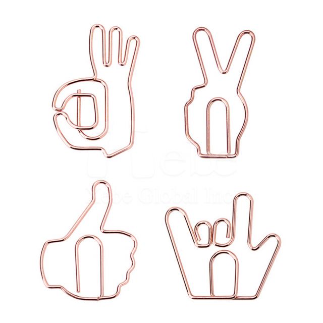 OK gesture shape paper clip	