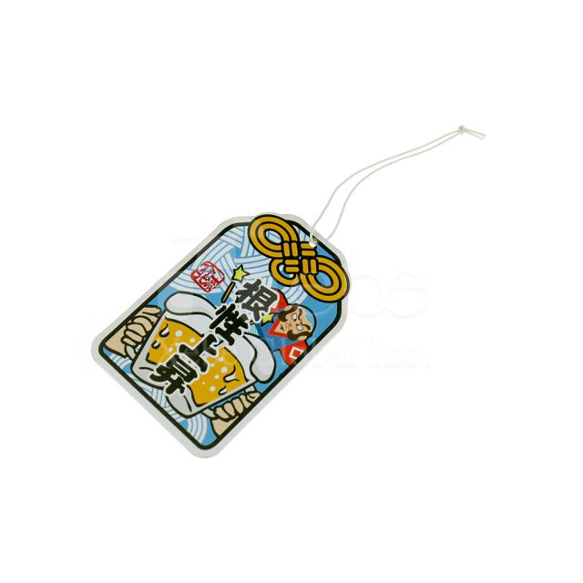 japanese amulet wood customized luggage tag