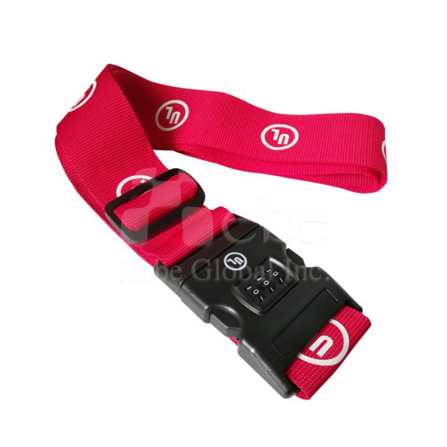 Custom logo password lock luggage strap 