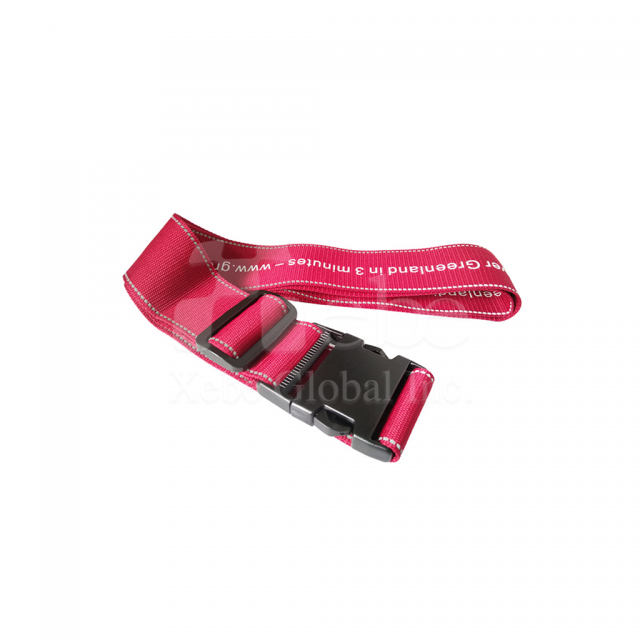 Bright pink custom luggage straps