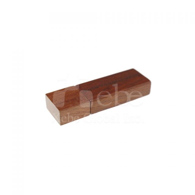 red wood printed logo wooden USB