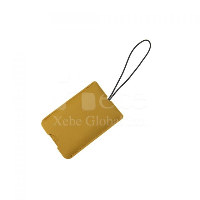 warm mustard customized luggage tag