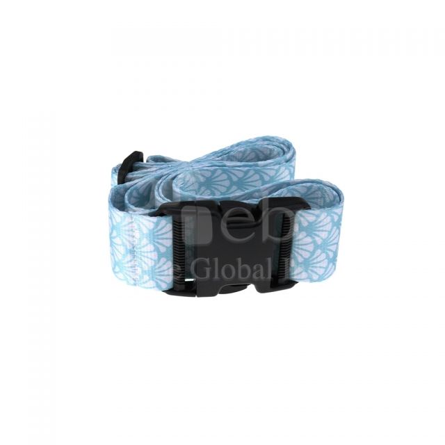 full printed fresh blue tone customized luggage strap