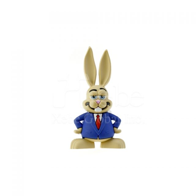3D rabbit shape customized USB 