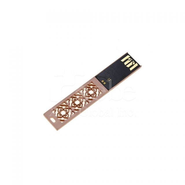 pretty pink carve flower metal USB