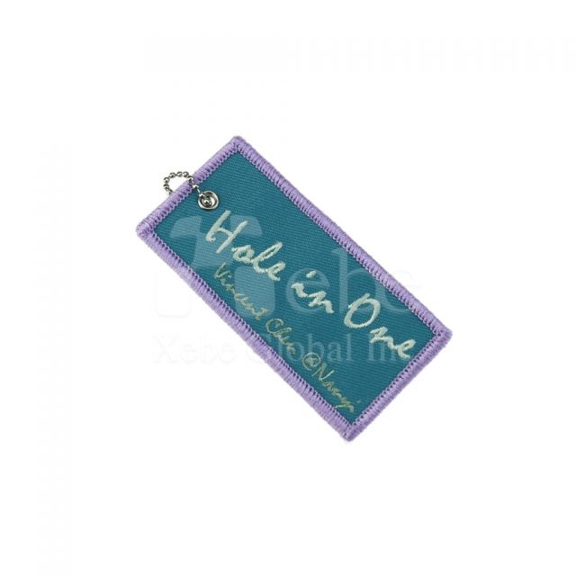 pretty blue and purple custom luggage tag
