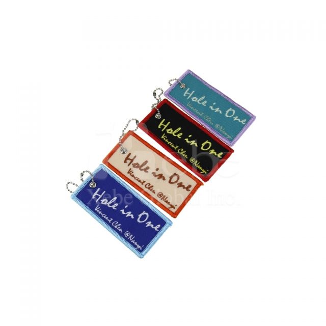 pretty blue and purple custom luggage tag