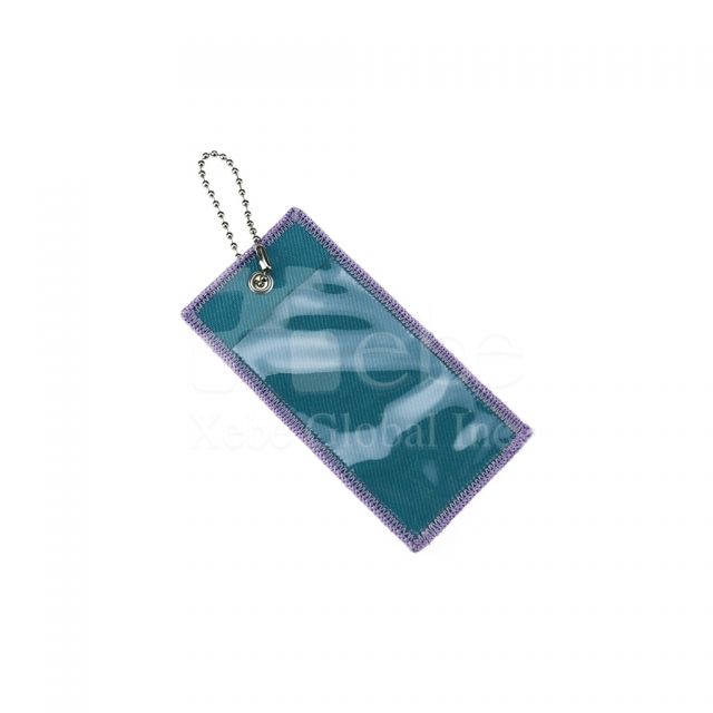 pretty blue and purple custom luggage tag