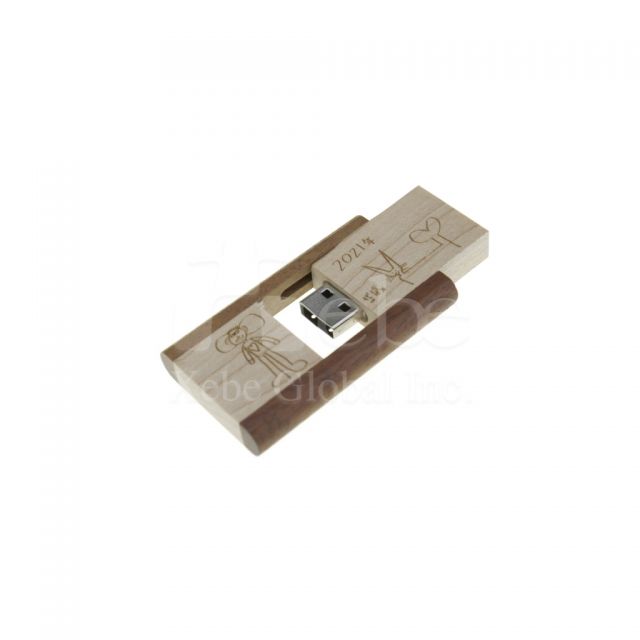lightweight printed wooden USB